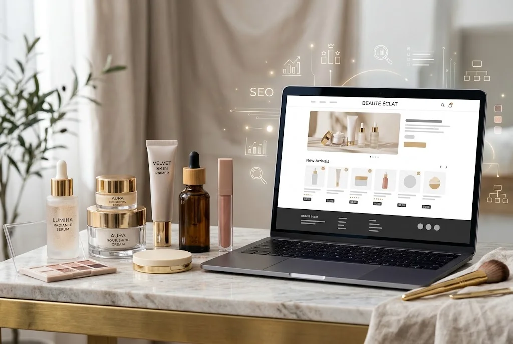 Beauty product page SEO for skincare and cosmetics ecommerce